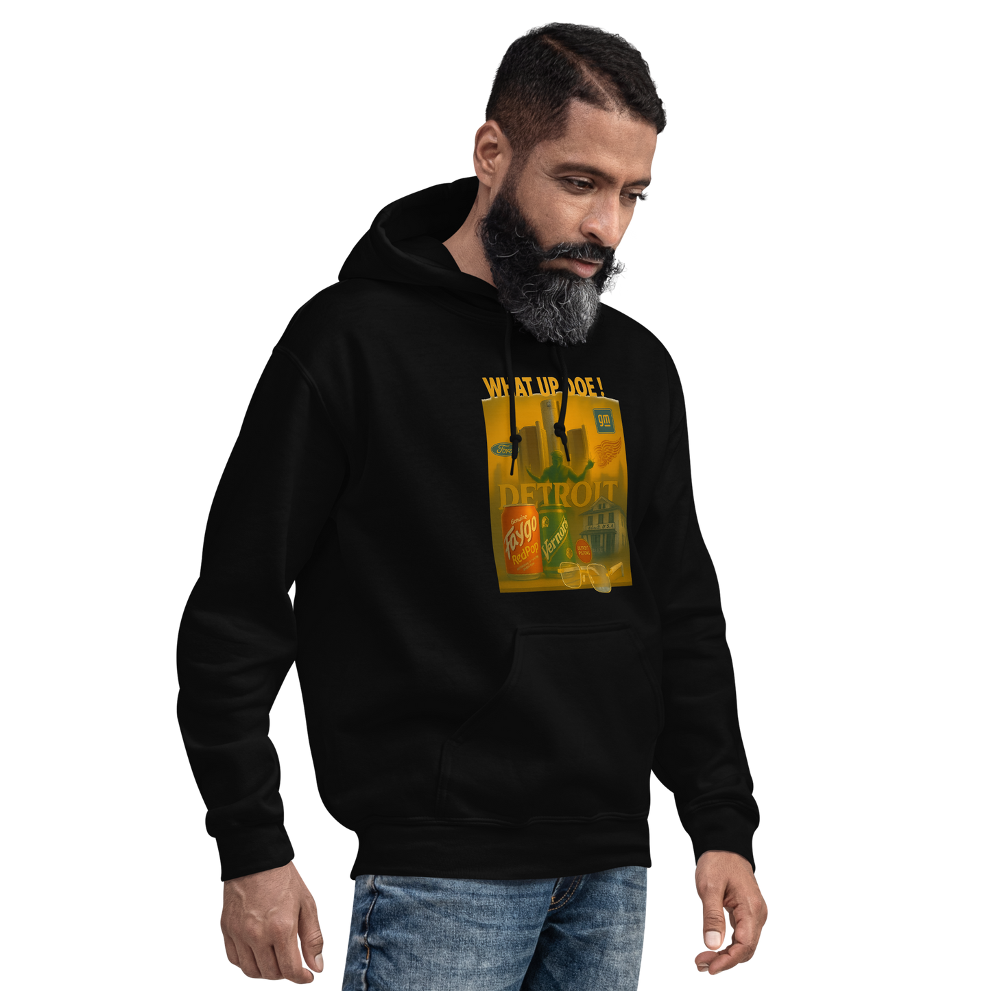 WHAT UP DOE      DETROIT       UNISEX HOODIE