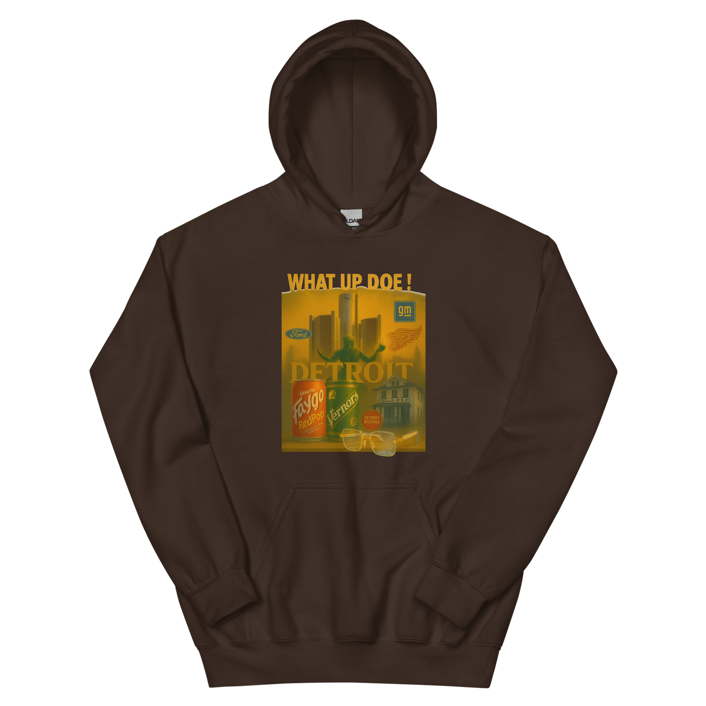 WHAT UP DOE      DETROIT       UNISEX HOODIE